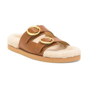 ODISSI Leather Yuki Cozy Footbed Sandals